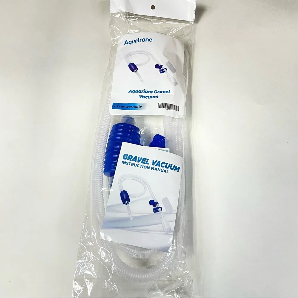 NEW Aquatrone Aquarium Gravel Vacuum Fish Tank Blue